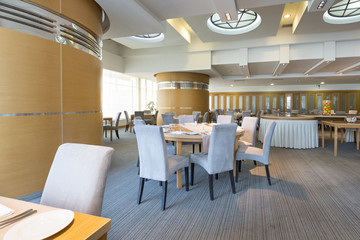 Fototapeta na wymiar Interior of a hotel restaurant