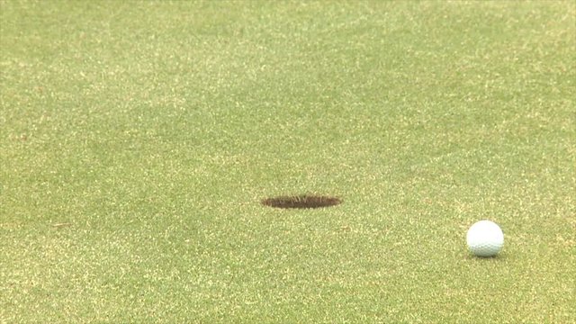 Short Putt Lips Out While Using Golf Alignment Sticks