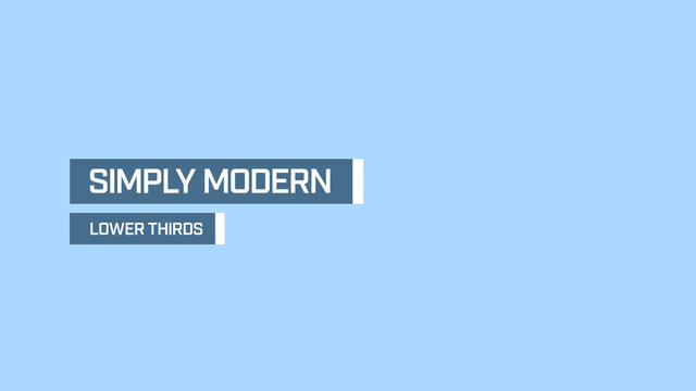 Simple and Modern Lower Thirds