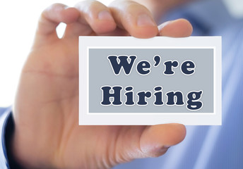 We are hiring - human resources concept