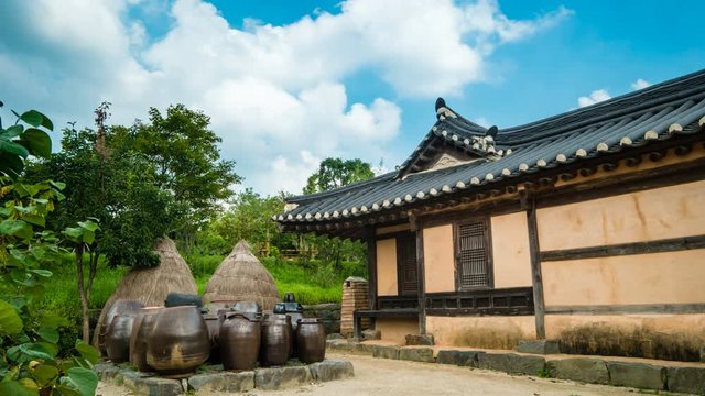 Taking Oeam Folk Village in Korean traditional village as Timelapse.