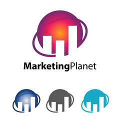 Marketing Planet Global Financial Finance Business Logo