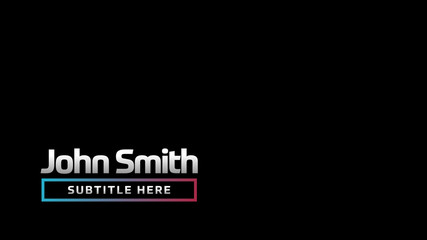 Flow-On Lower Third with Gradient Frame