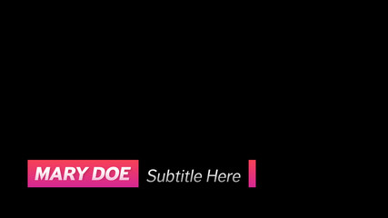 Half and Half Pink Gradient Lower Third