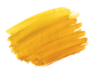 A fragment of the dark yellow background painted with watercolors