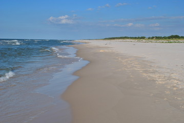 Pusta plaża nad Bałtykiem