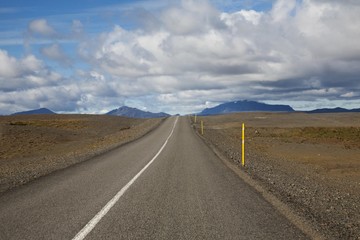 Country road in the south of Iceland, Europe