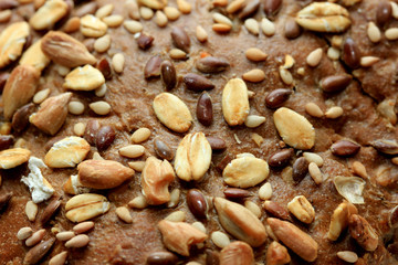Whole grain sandwich, closeup