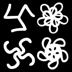 Mandala round sacred geometry. Alchemy religion, philosophy spirituality symbols and elements. Linear style geometry mandalas. Vector.