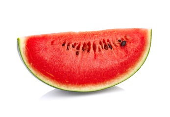 Sliced of watermelon isolated on white background