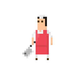 Pixel character butcher for games and applications