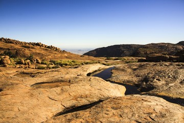 Waterfall area, Brandberg mountain, Damaraland, Namibia, Africa