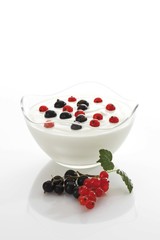 Yogurt with currants