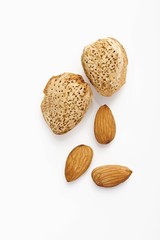 Whole almonds and almond nuts