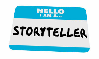 Storyteller Hello Name Tag Sticker Communicate Message 3d Illustration