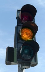 Traffic light, yellow