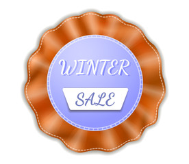 Winter sale round banner