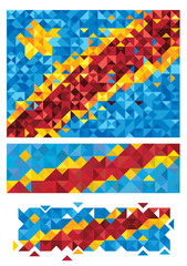 Abstract Congo Flag, Democratic Republic of Congo Colors (Vector Art)
