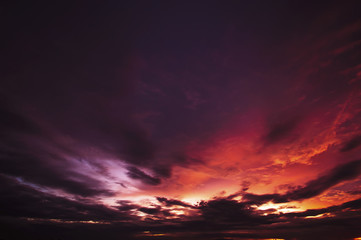 cloudscape twilight sky after sunset