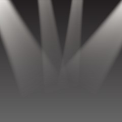 Illustration of Realistic Vector Stage Light Effect. Transparent Bright Glowing Concert Spotlight