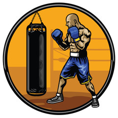 boxing athlete training in the gym
