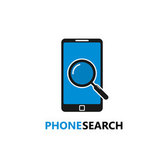 Phone Search Logo Template design
