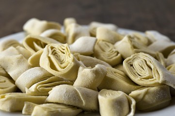 Homemade pasta polenta