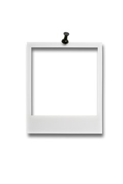 Empy polaroid frame with pin