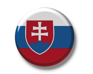 Obraz premium Button, flag of Slovakia