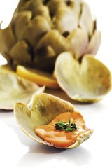 Boiled Artichoke with dip