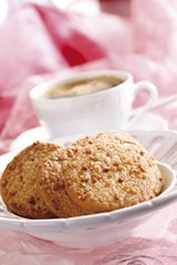 Cookies in a china bowl