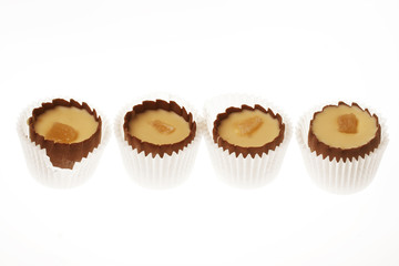Sweets on white background