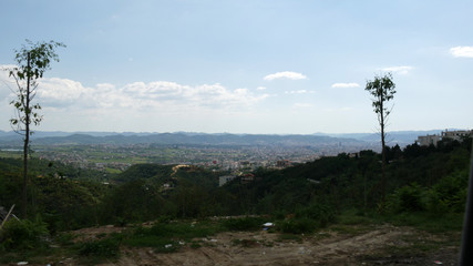 Fototapeta na wymiar Panorama di Tirana in Albania