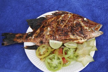 Grilled fish with side orders