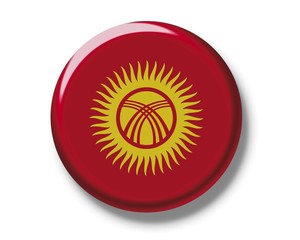 Button, flag of Kyrgyzstan