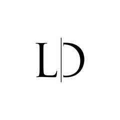 l and d icon letter logo - obrazy, fototapety, plakaty