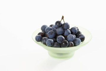 Glass bowl with sloes