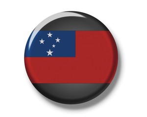 Fototapeta premium Button badge, flag, West Samoa