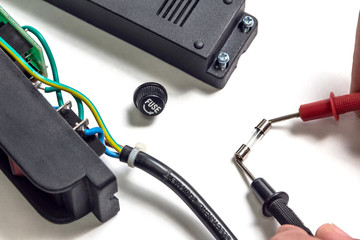 Check fuse on electrical equipment.