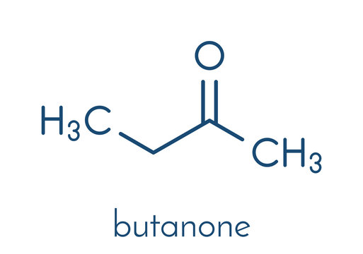 Butanone Methyl Ethyl Ketone Mek Industrial Solvent Chemical Structure Skeletal Formula Stock Vector Adobe Stock