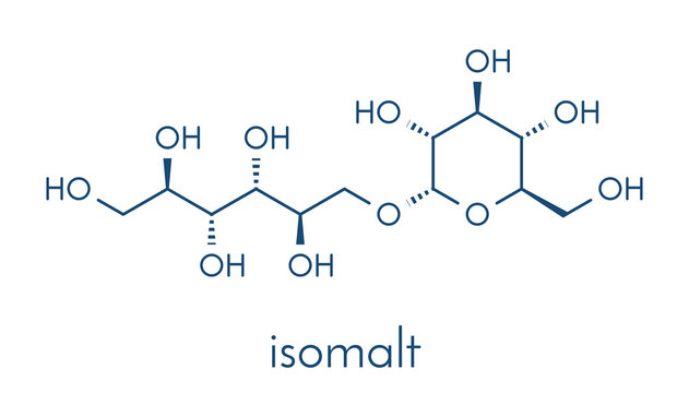 Isomalt sugar substitute molecule (one of two components shown). Skeletal formula.