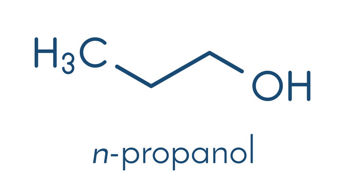 Propanol N Propanol Solvent Molecule Skeletal Formula Stock Vector Adobe Stock