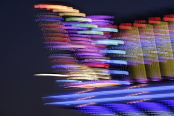 Blurred neon sign