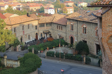 Historic city center of Vignola, Italy. Top view