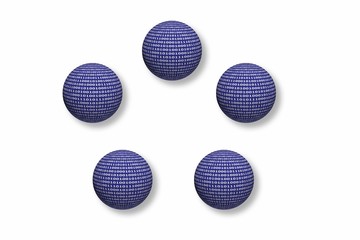 Symbolic image for cloud computing, numbers and data streams, illustration