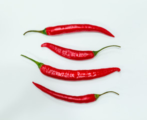 Red chili pepper isolated on a white background