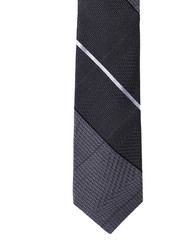 Slim necktie with stripes