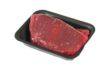 raw beef isolated on white