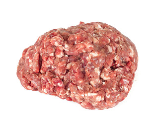 raw minced meat isolated