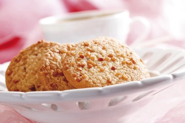 Cookies in a china bowl